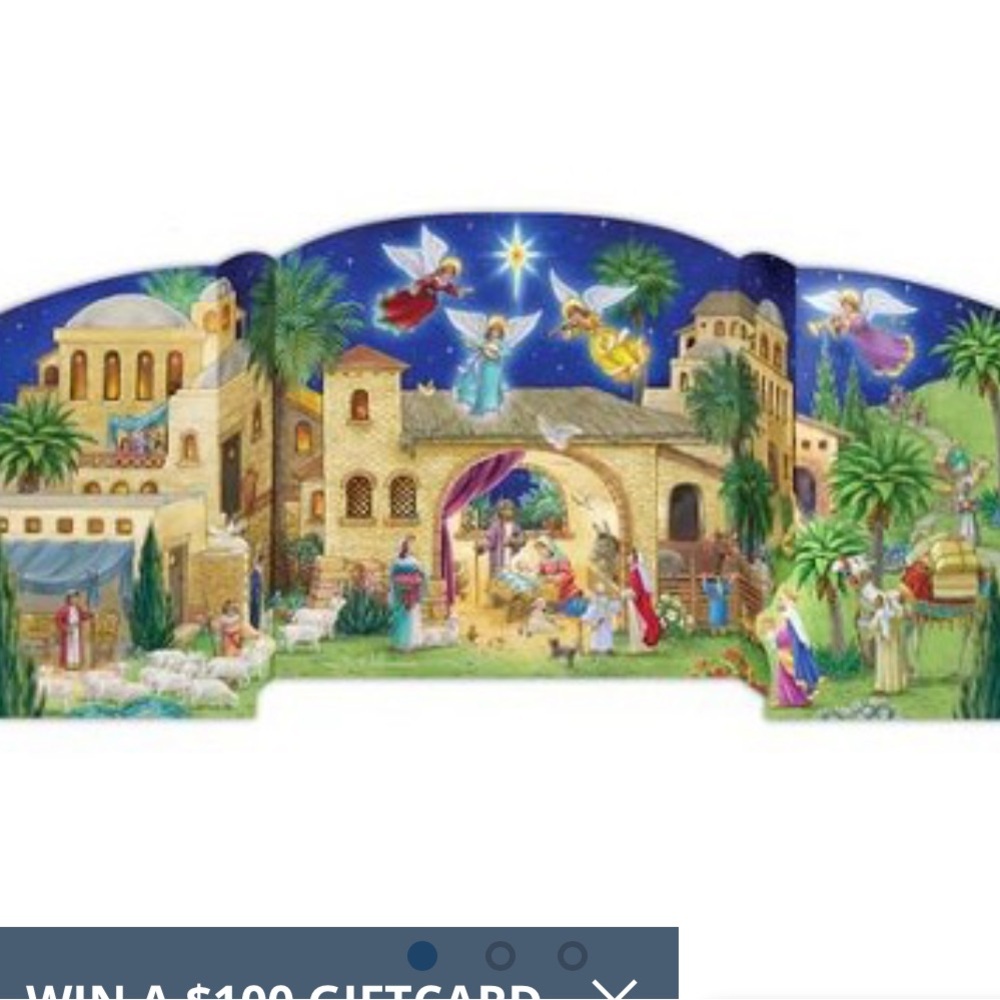 Bethlehem Nativity Free Standing Advent Calendar - Picture 2 of 5